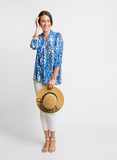ULTRA SOFT KNIT TOP IN BLUE WATERCOLOR