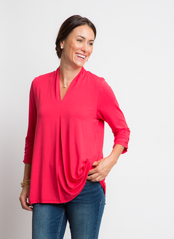 ULTRA SOFT KNIT TOP IN GERANIUM