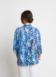 ULTRA SOFT KNIT TOP IN BLUE WATERCOLOR