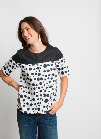 BOLD + BREEZY COTTON DOT TOP