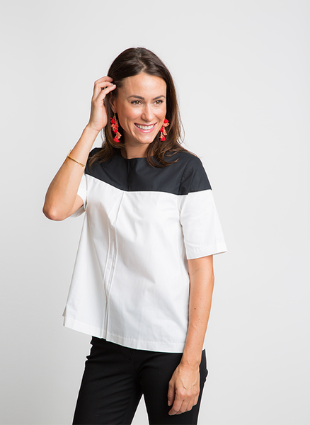 UPTOWN CHIC COLOR BLOCK TOP